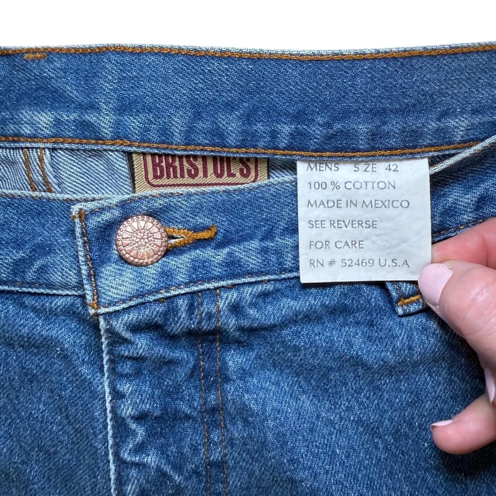 Mens Denim Jean Shorts Jorts Blue Size 42 streetstyle vintage 90s Y2K Work short